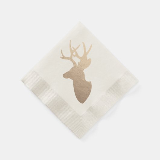 Gouden Herten Silhouet Servetten (Hoek)