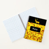 Gouden herten spatten verf notitieboek (Binnen)