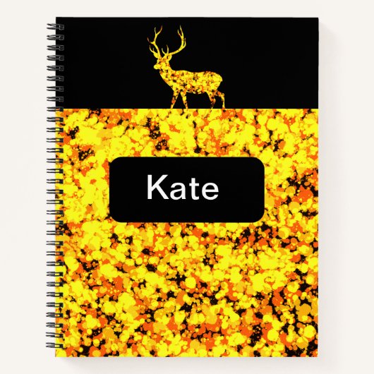 Gouden herten spatten verf notitieboek (Voorkant)