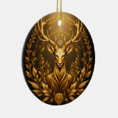 Gouden Hertenembleem Keramisch Ornament (Rechts)