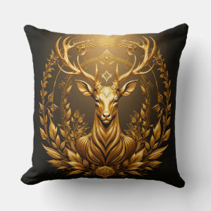 Gouden Hertenembleem Kussen