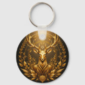 Gouden Hertenembleem Sleutelhanger (Achterkant)