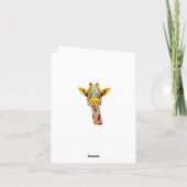 Gouden het Gluren Giraffes Notecard Kaart (Achterkant)