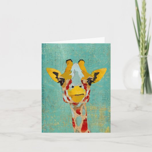 Gouden het Gluren Giraffes Notecard Kaart (Voorkant)