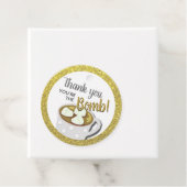 Gouden Hete Cacao Bommen | DIY bruiloft Bedankjes Labels (In situ)