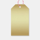 Gouden Hibiscus Damask | Elegant Tropical dank u Cadeaulabel (Achterkant)