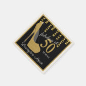 Gouden High Heeled Schoen Verjaardagsfeest met Lee Servetten (Hoek)