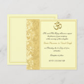 Gouden Hindoe bruiloft Kaart (Voorkant / Achterkant)