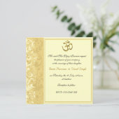 Gouden Hindoe bruiloft Kaart (Staand voorkant)