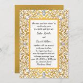 Gouden Hindoe bruiloft uitnodiging (Voorkant / Achterkant)