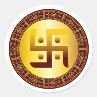 Gouden Hindoe Swastika Divali Sticker