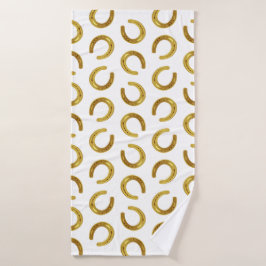 Gouden hoefijzer badhanddoek