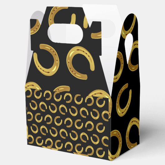 Gouden hoefijzer bedankdoosjes (Geopend)