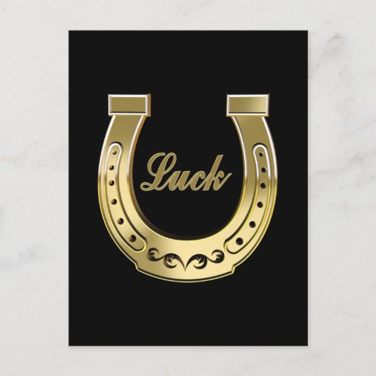 Gouden hoefijzer briefkaart (Voorkant)