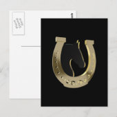 Gouden hoefijzer briefkaart (Voorkant / Achterkant)