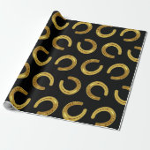 Gouden hoefijzer cadeaupapier (Uitgerold)