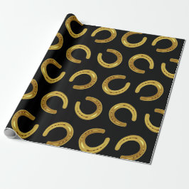 Gouden hoefijzer cadeaupapier