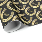 Gouden hoefijzer cadeaupapier (Rol Hoek)