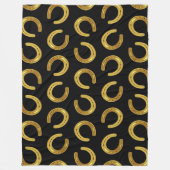 Gouden hoefijzer fleece deken (Voorkant)