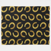 Gouden hoefijzer fleece deken (Voorkant (Horizontaal))