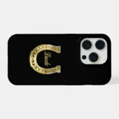 Gouden hoefijzer iPhone hoesje (Achterkant horizontaal)