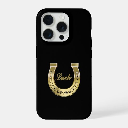 Gouden hoefijzer iPhone hoesje (Achterkant)