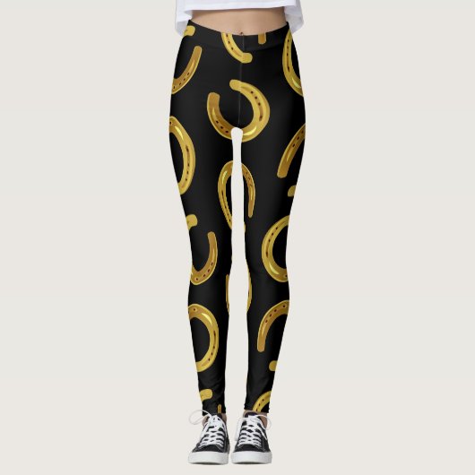 Gouden hoefijzer leggings (Voorkant)