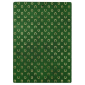 Gouden Hoefijzer Lucky Charm Groene St. Patrick's Klembord (Achterkant)