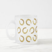 Gouden hoefijzer matglas koffiemok (Links)