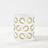 Gouden hoefijzer matglas koffiemok (Center)