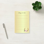 Gouden Hoefijzer met Bloemen Dingen om te Doen Post-it® Notes (Kantoor)