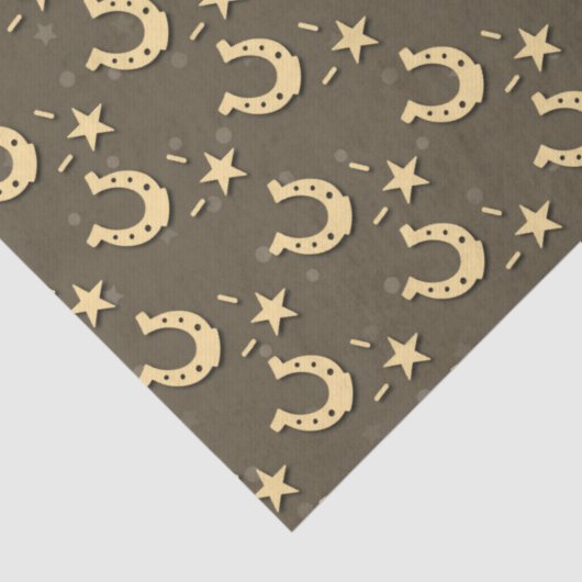 gouden Hoefijzers en sterren Tissuepapier (Detail)