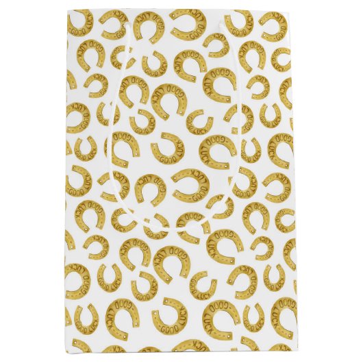 Gouden Hoefijzers Succes Medium Cadeauzakje (Voorkant)