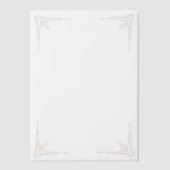 Gouden Hoeken Bruiloft Vellum Uitnodigingen (Voorkant)