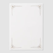 Gouden Hoeken Bruiloft  Vellum Uitnodigingen (Voorkant)