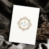Gouden Hoeken Witte Islamitische Huwelijk Kaart