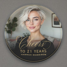 Gouden Hoera voor 21 Jaar Custom Photo Birthday