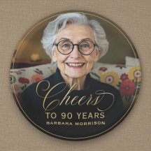 Gouden Hoera voor 90 Jaar Custom Photo Birthday