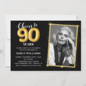 Gouden Hoera voor Negentig Jaar 90ste Verjaardag F Kaart (Voorkant)