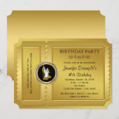 Gouden Hoge Hak Schoen Gouden Ticket Verjaardagsfe Kaart (Voorkant / Achterkant)