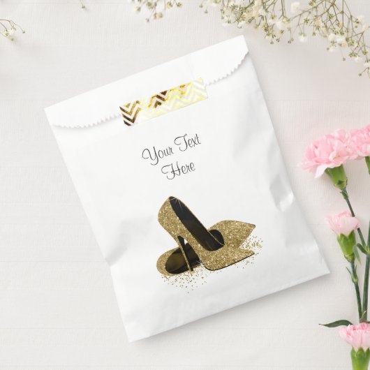 Gouden Hoge hak schoen verjaardagsfeest Bedankzakje (Gezegeld)