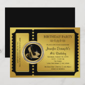 Gouden Hoge hak schoen verjaardagsfeest Kaart (Voorkant / Achterkant)