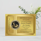 Gouden Hoge hak schoen verjaardagsfeest Kaart (Staand voorkant)