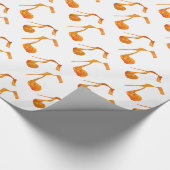 Gouden hoge hak schoenen cadeaupapier (Hoek)