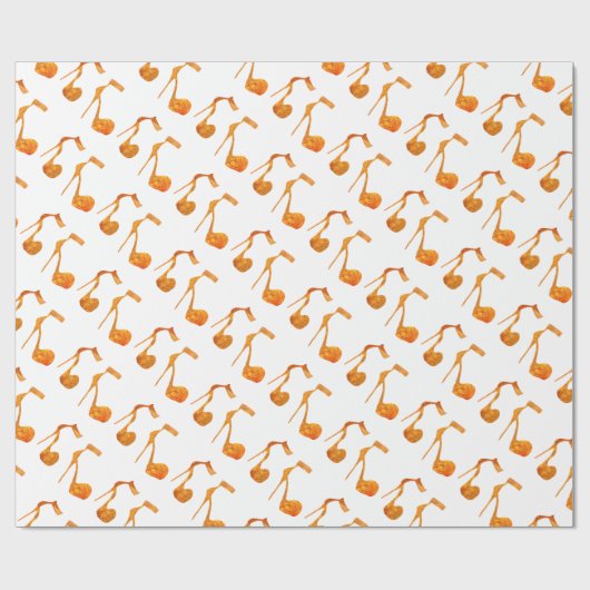 Gouden hoge hak schoenen cadeaupapier (Vlak)