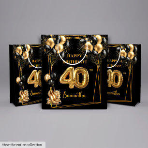 Gouden Hoge Hakken 40ste Verjaardag Gift Bag ✨ Medium Cadeauzakje