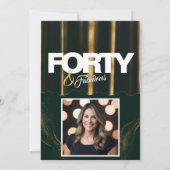 Gouden hoge hakken Elegant 40 & Fabulous Verjaarda Kaart (Achterkant)