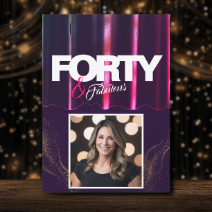 Gouden hoge hakken Elegant 40 & Fabulous Verjaarda Kaart