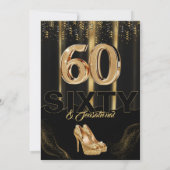 Gouden hoge hakken Elegante 60e sensationele verja Kaart (Achterkant)