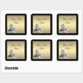 Gouden Hoge Hakken Envelope Seal Party Favoriet La Vierkante Sticker (Vel)